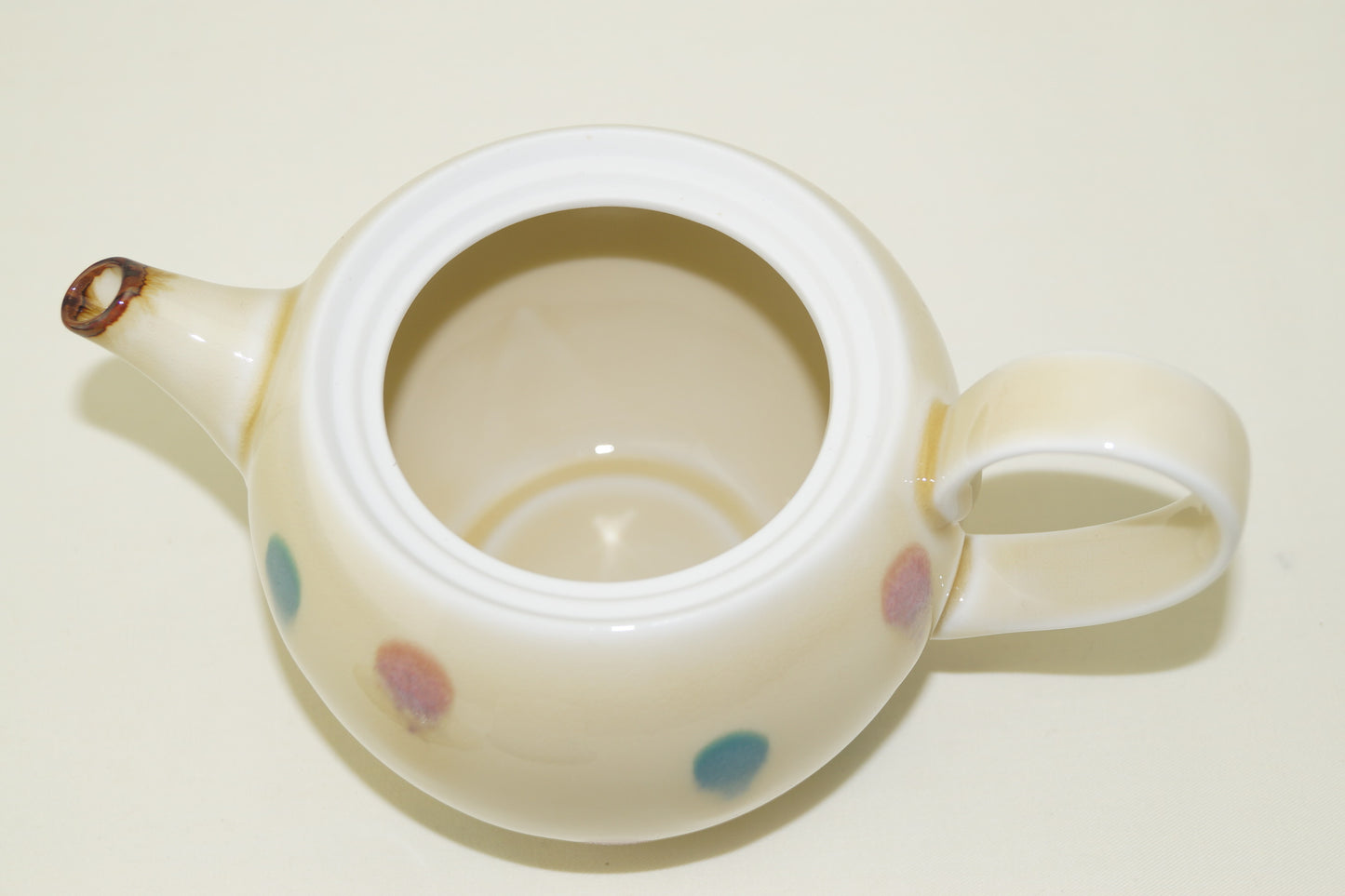 琥珀ドット ポット(茶こし付)