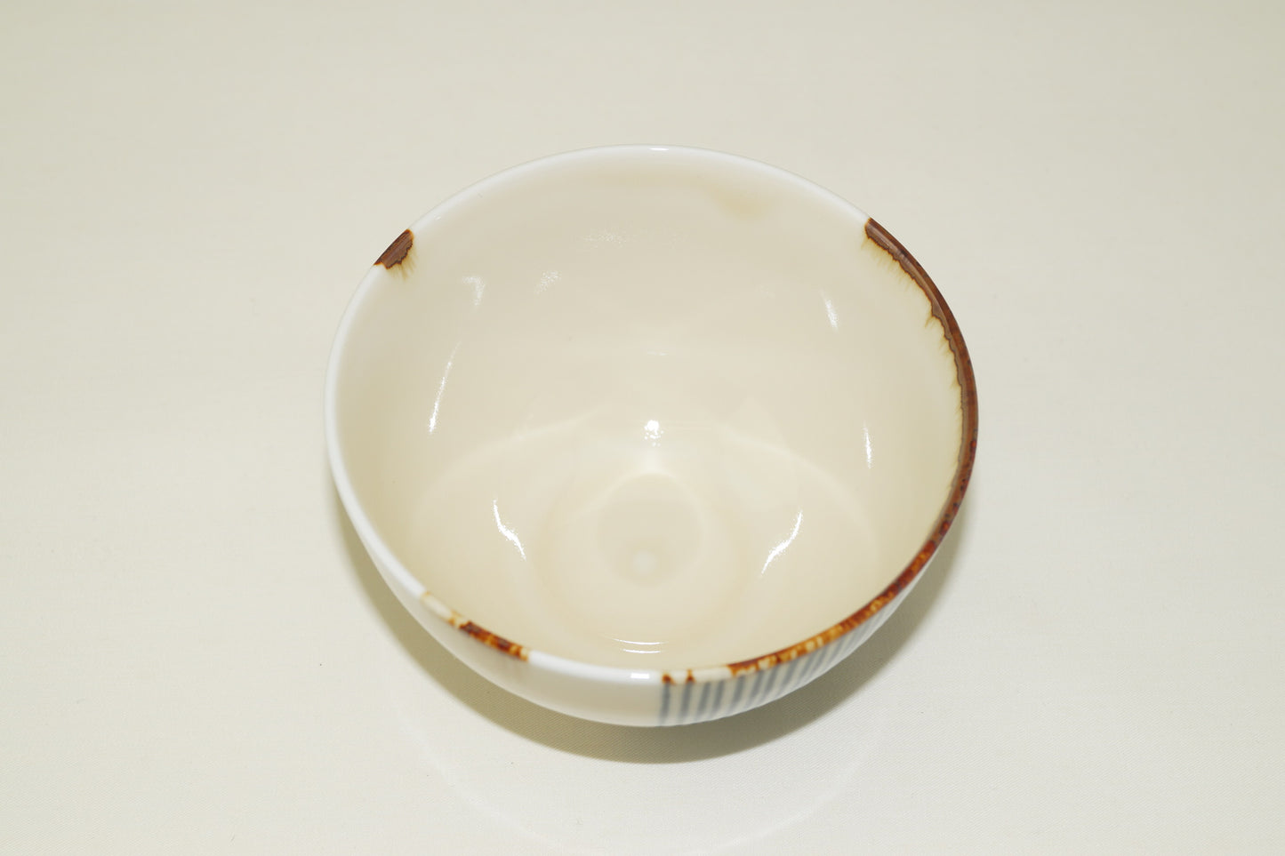 琥珀ハーフライン　飯碗 青